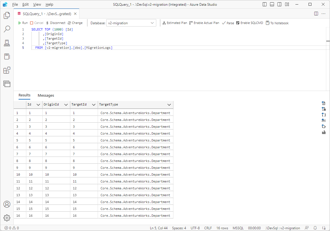 Migrate Department Logs