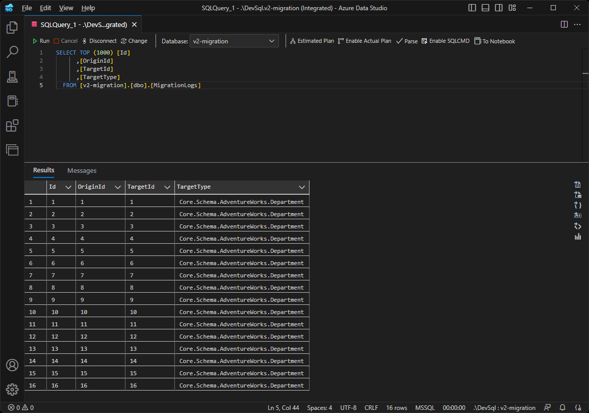 Migrate Department Logs